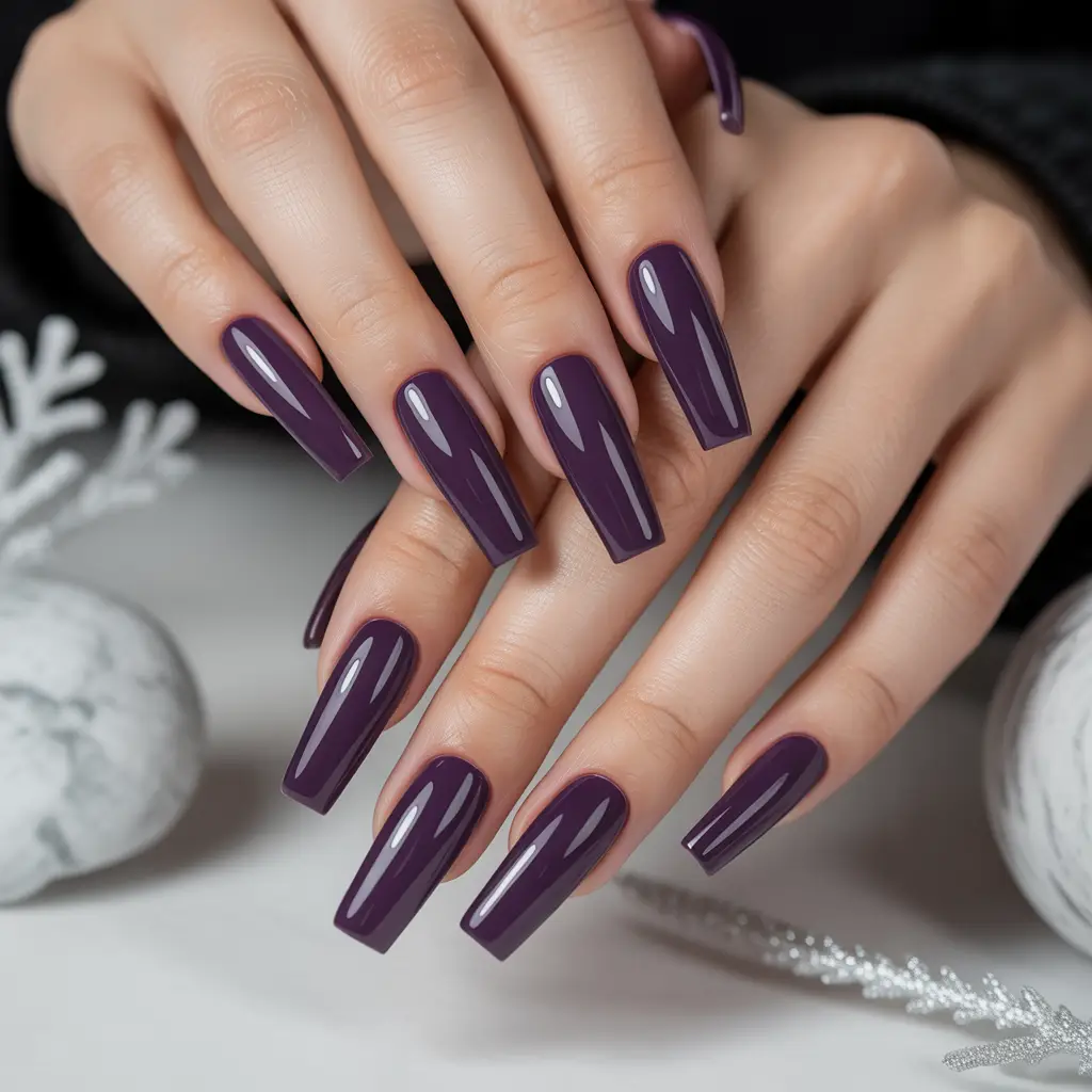 Arctic Plum Nails