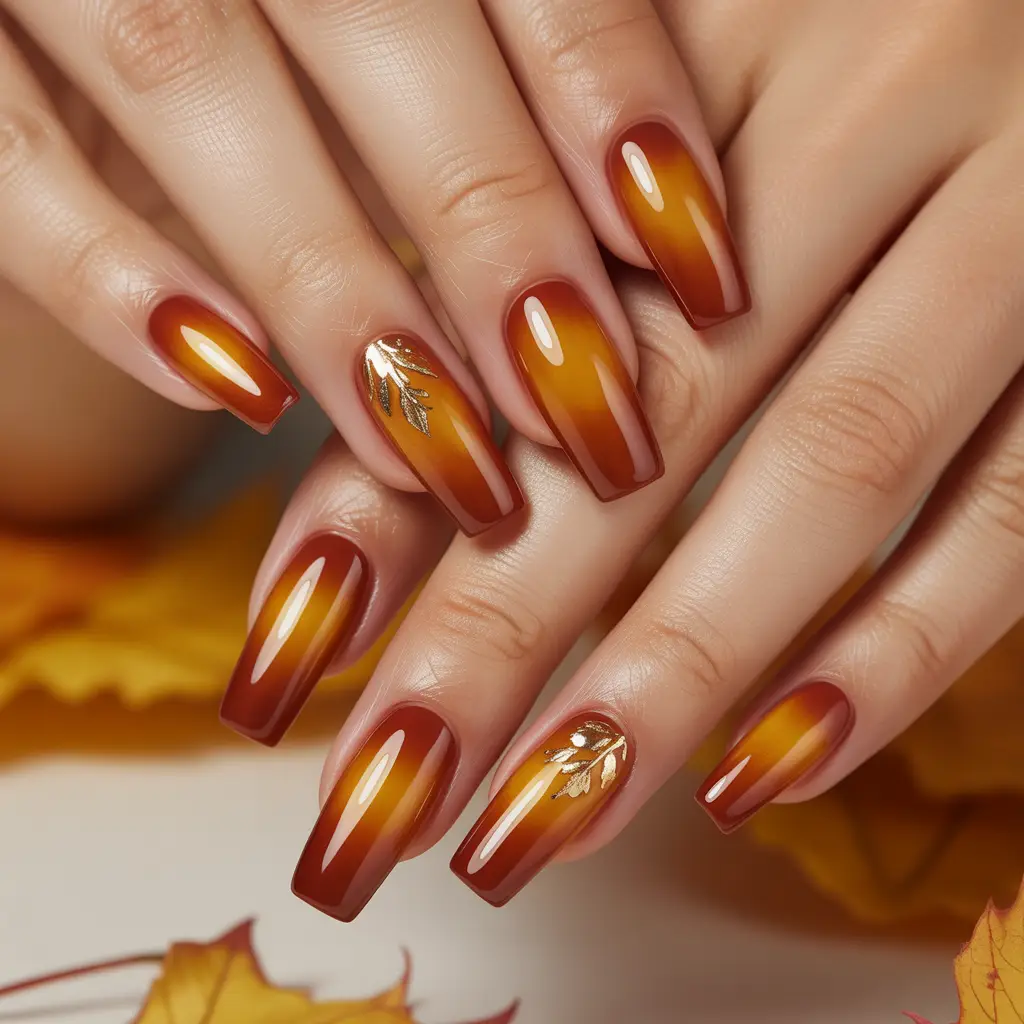 Autumn Horizon Gradient Nails