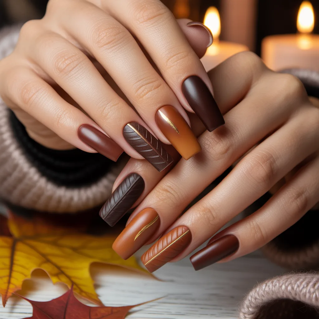 Autumn Leather Nails