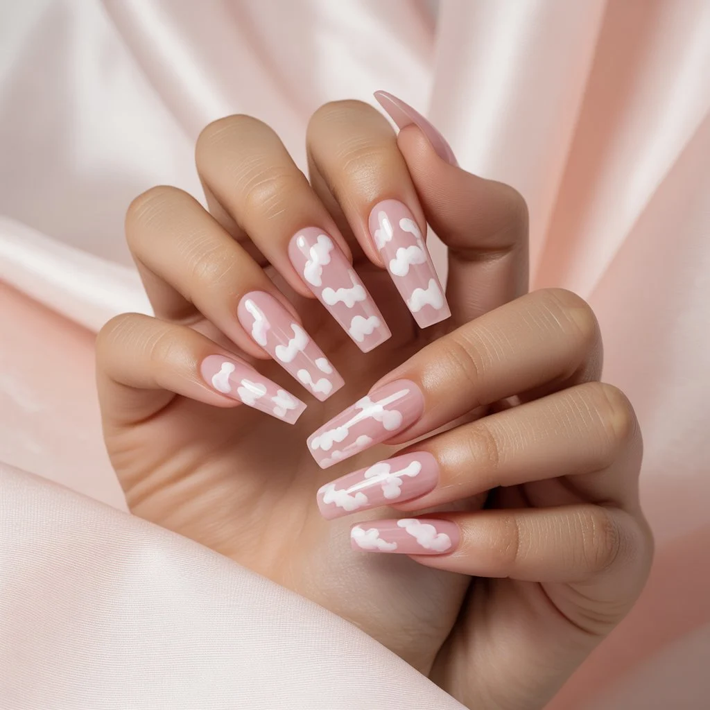 Baby Pink Cloud Nails