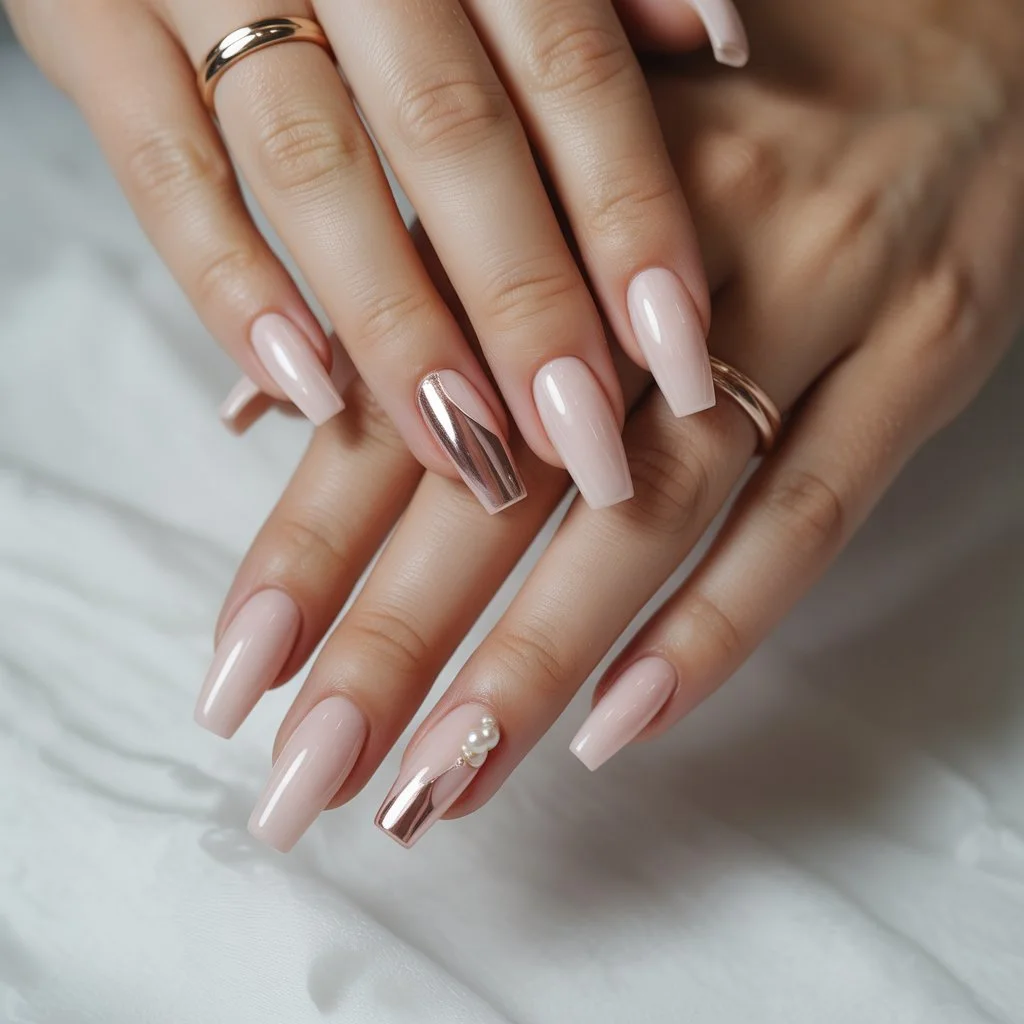 Barely-There Nude Pink Nails