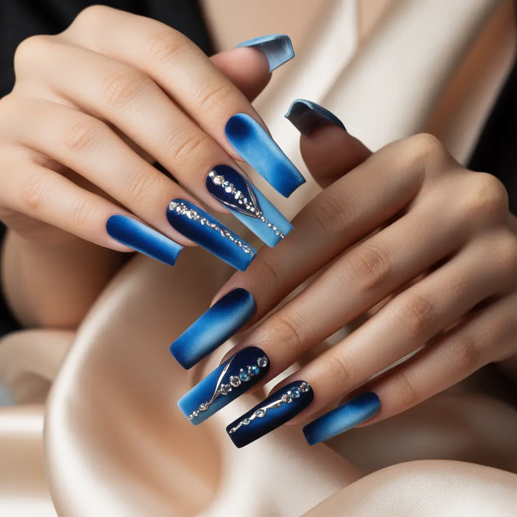 Blue Velvet Nails