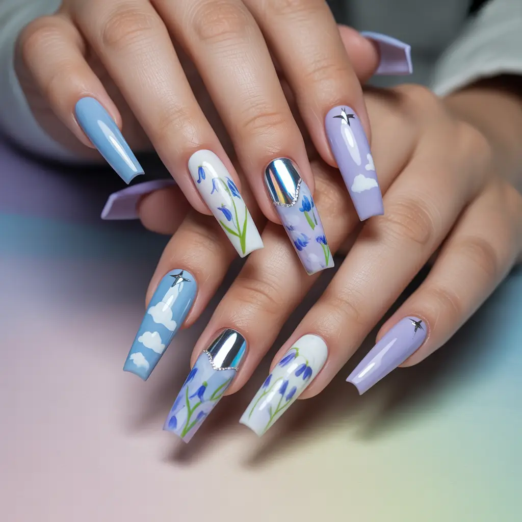 Bluebell Sky Nails