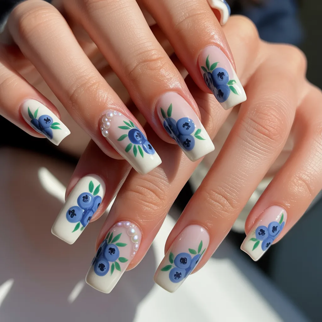 Blueberry Milk Nails