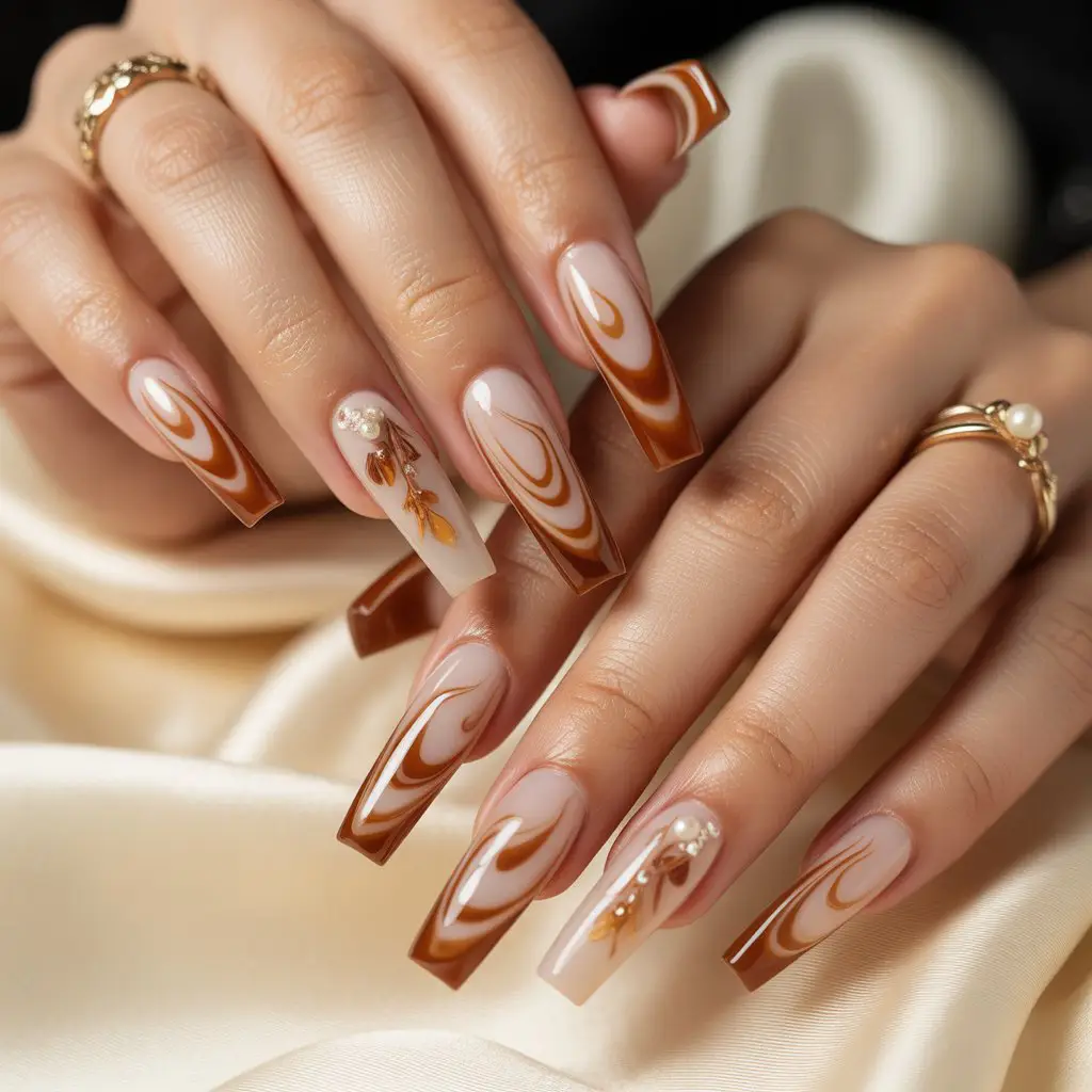 Brown Sugar Milky Nails