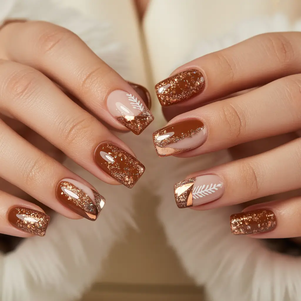 Brown Sugar Spark Nails