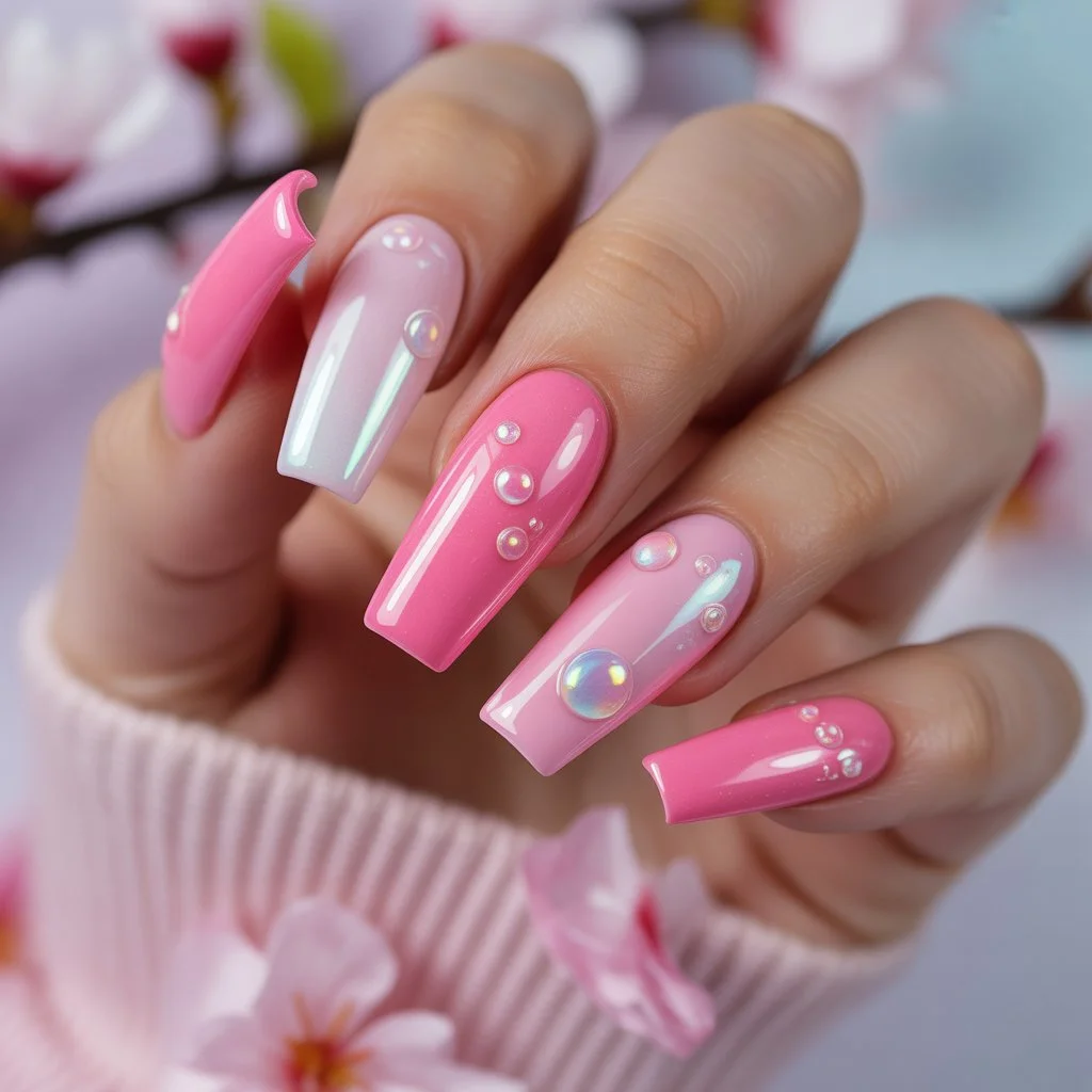 Bubblegum Pop Gloss Nails