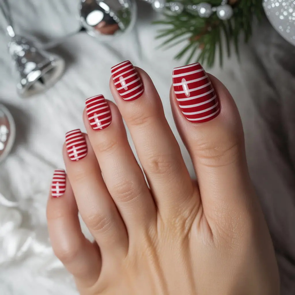 Candy Cane Mini Stripes Nail