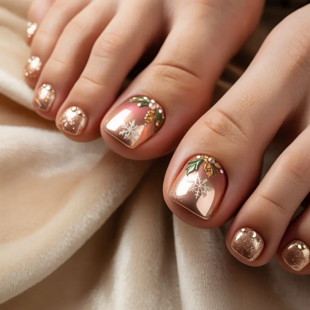Champagne Glow Pedicure Nail