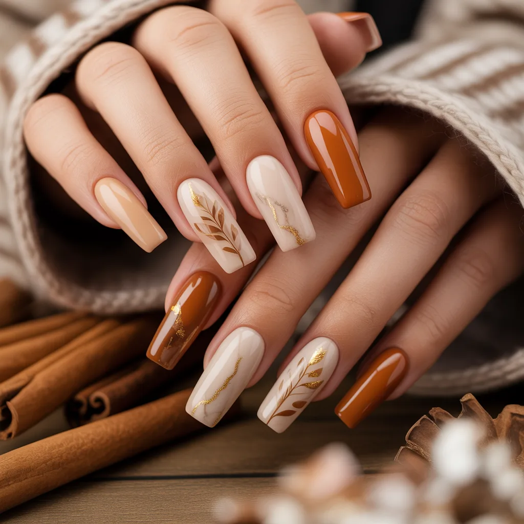 Cinnamon-Latte Nails