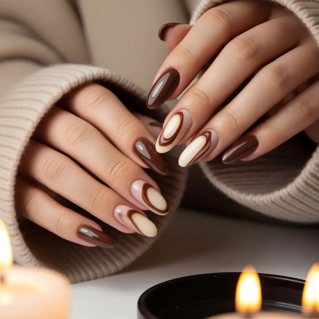 Cocoa Cream Melt Nails