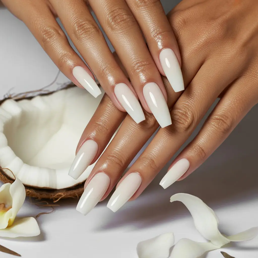 Coconut Milk Gloss Nails