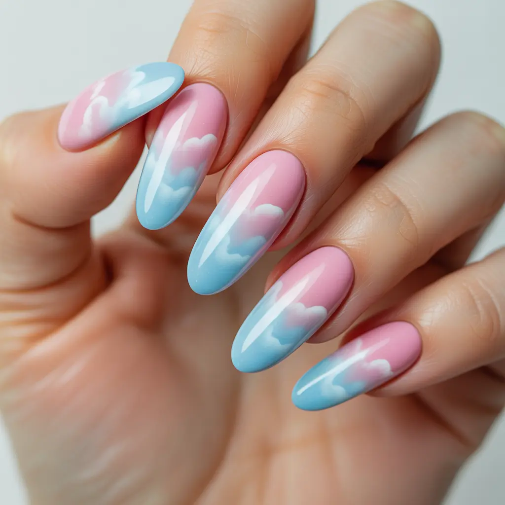 Cotton Candy Ombre Nails 