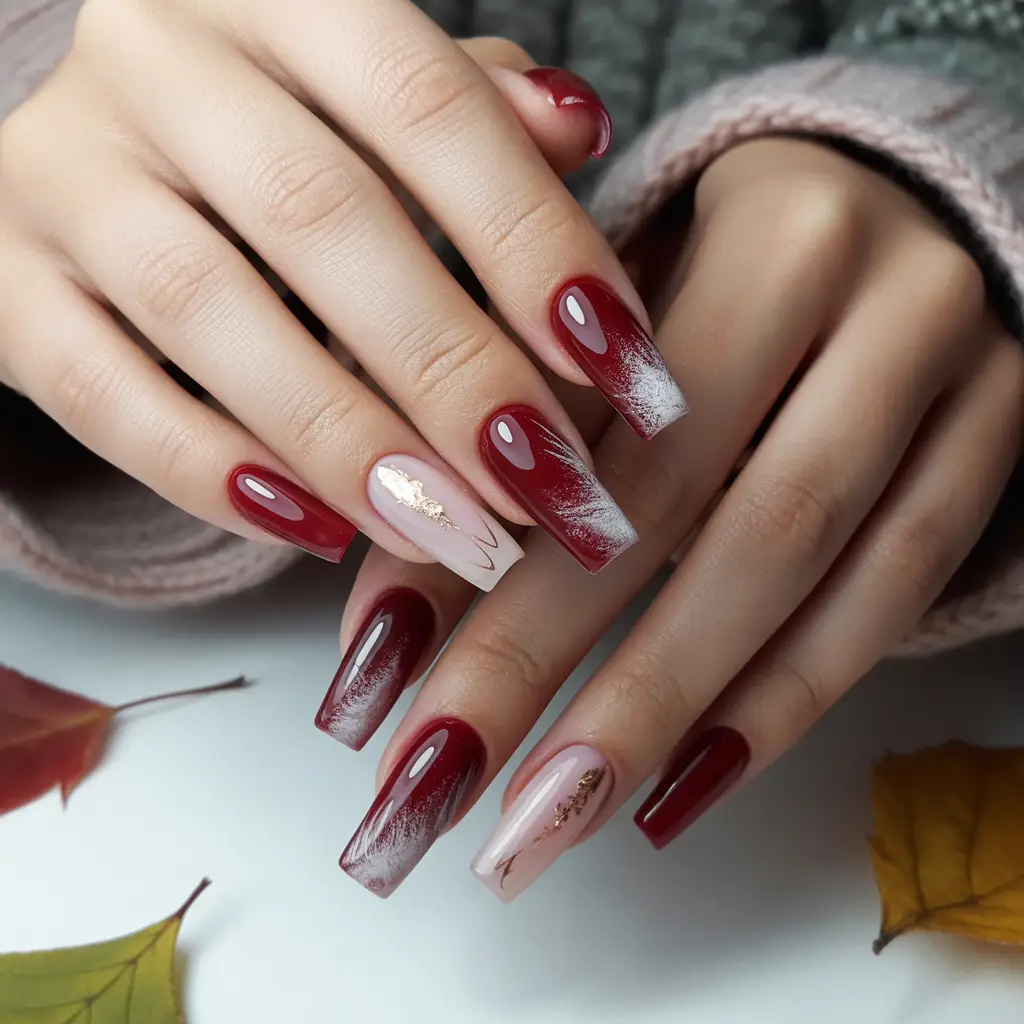 Cranberry Frost Nails
