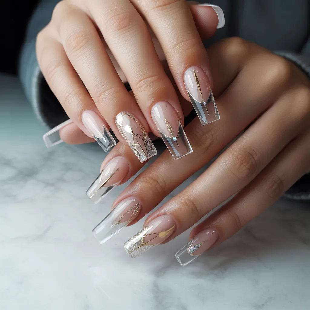 Crystal-Gloss Clear Acrylics Nail