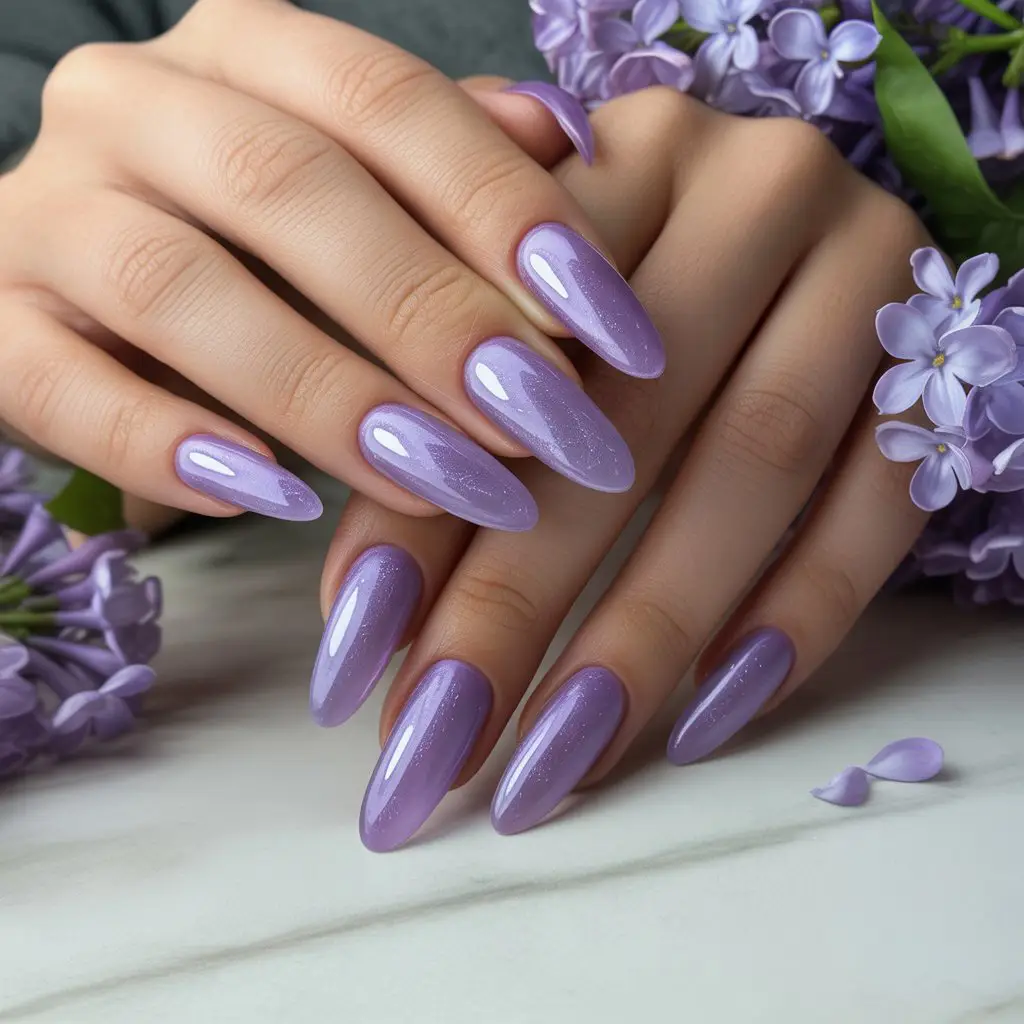 Dewy Lilac Jelly Nails