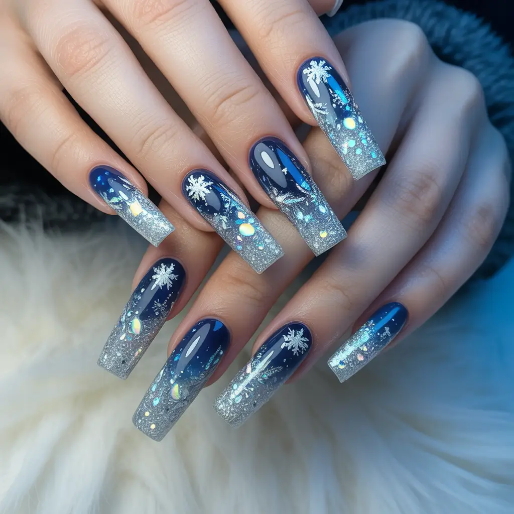 Diamond Dust Glow Nails