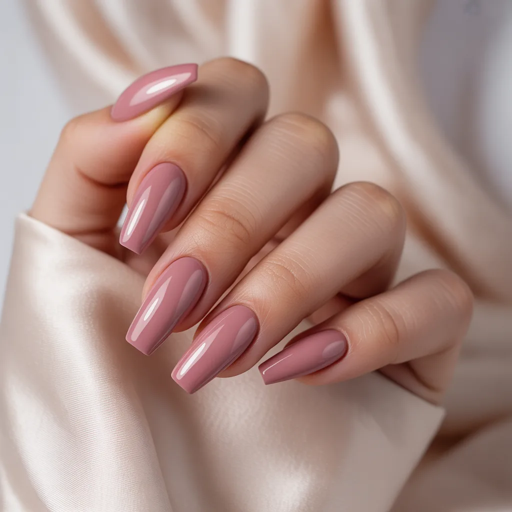 Dusty Pink Matte Nails