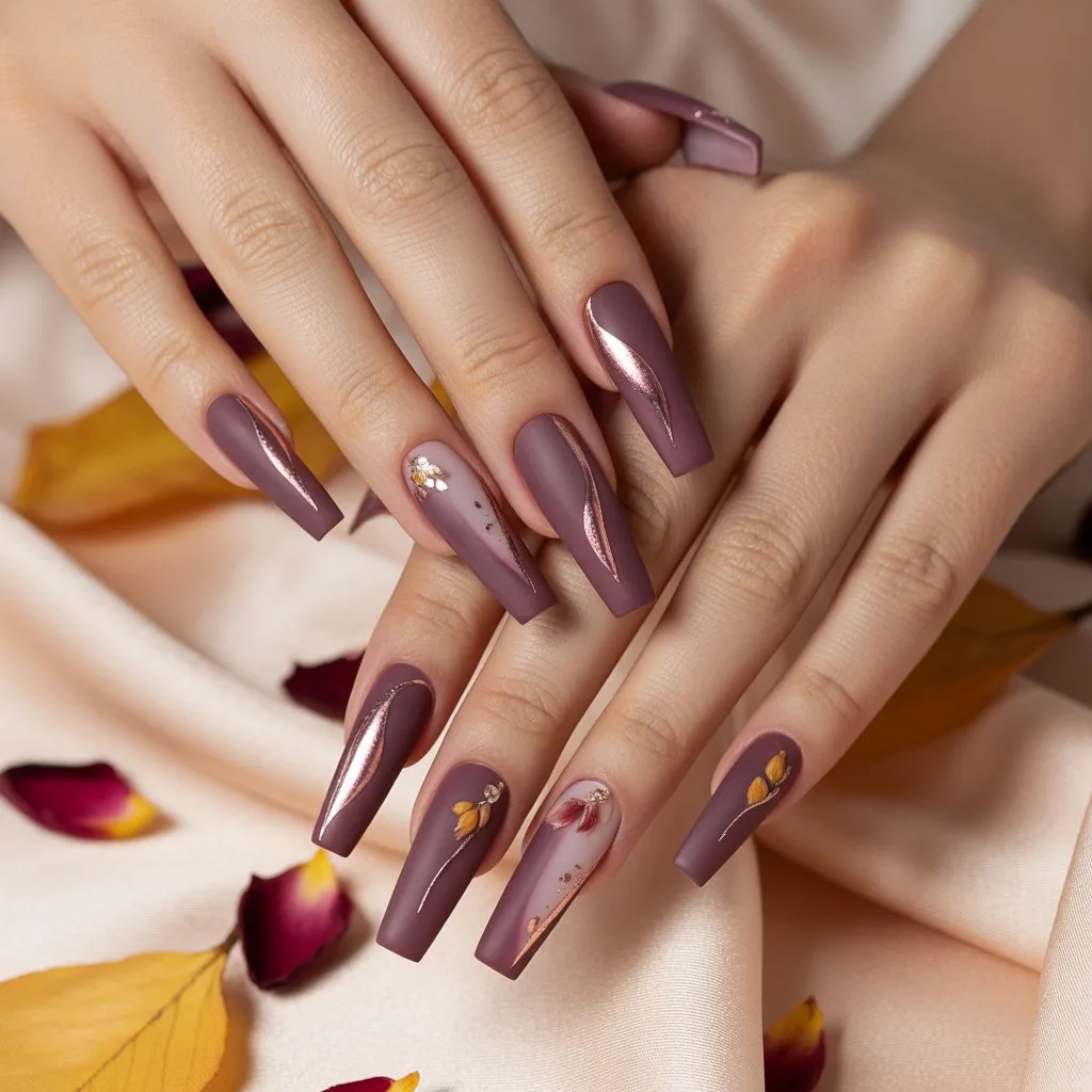 Dusty Plum Soft Nails