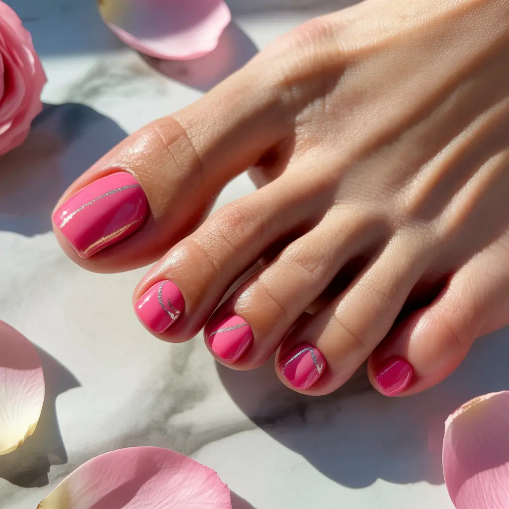 Flamingo Pink Pop Nails