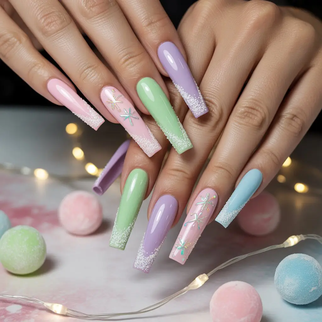 Frosted Gumdrop Nails