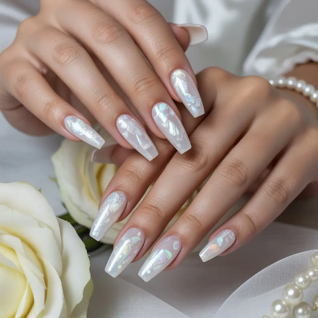 Frosted Opal Jelly Nails