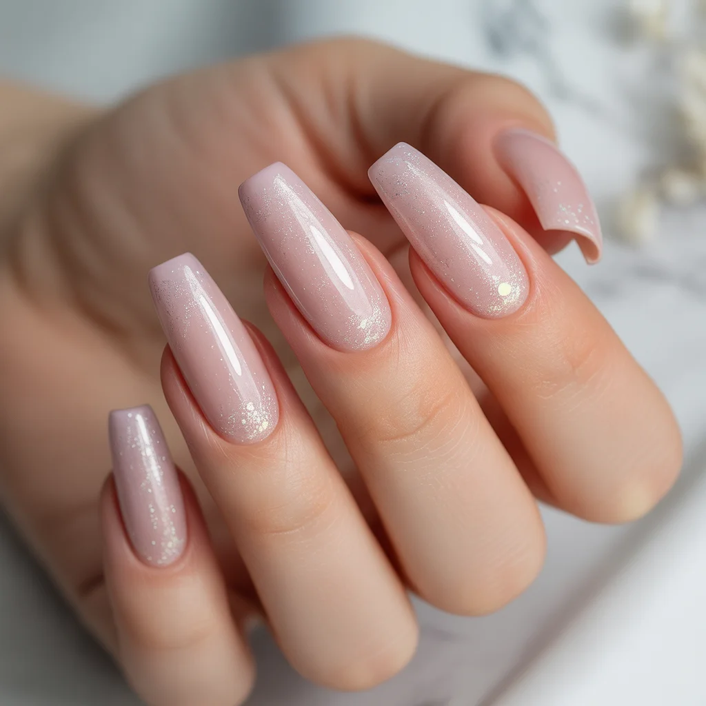 Frosty Pink nails