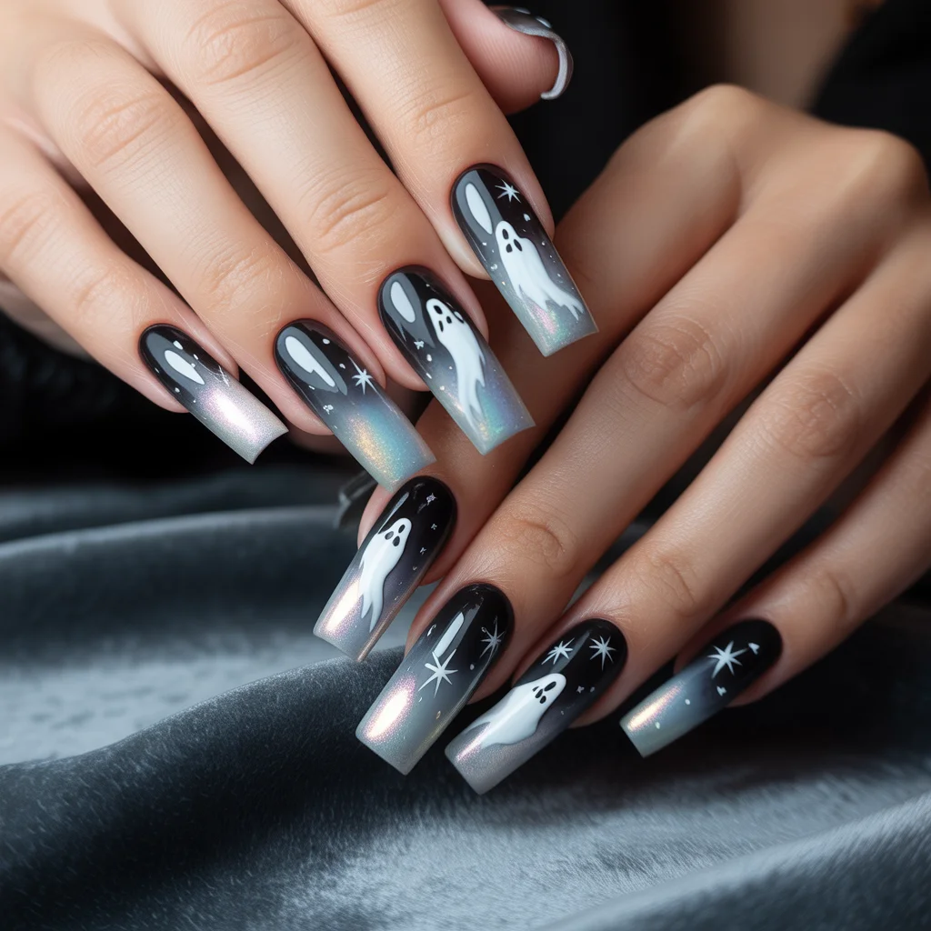 Ghostly Whisper Mist Nails