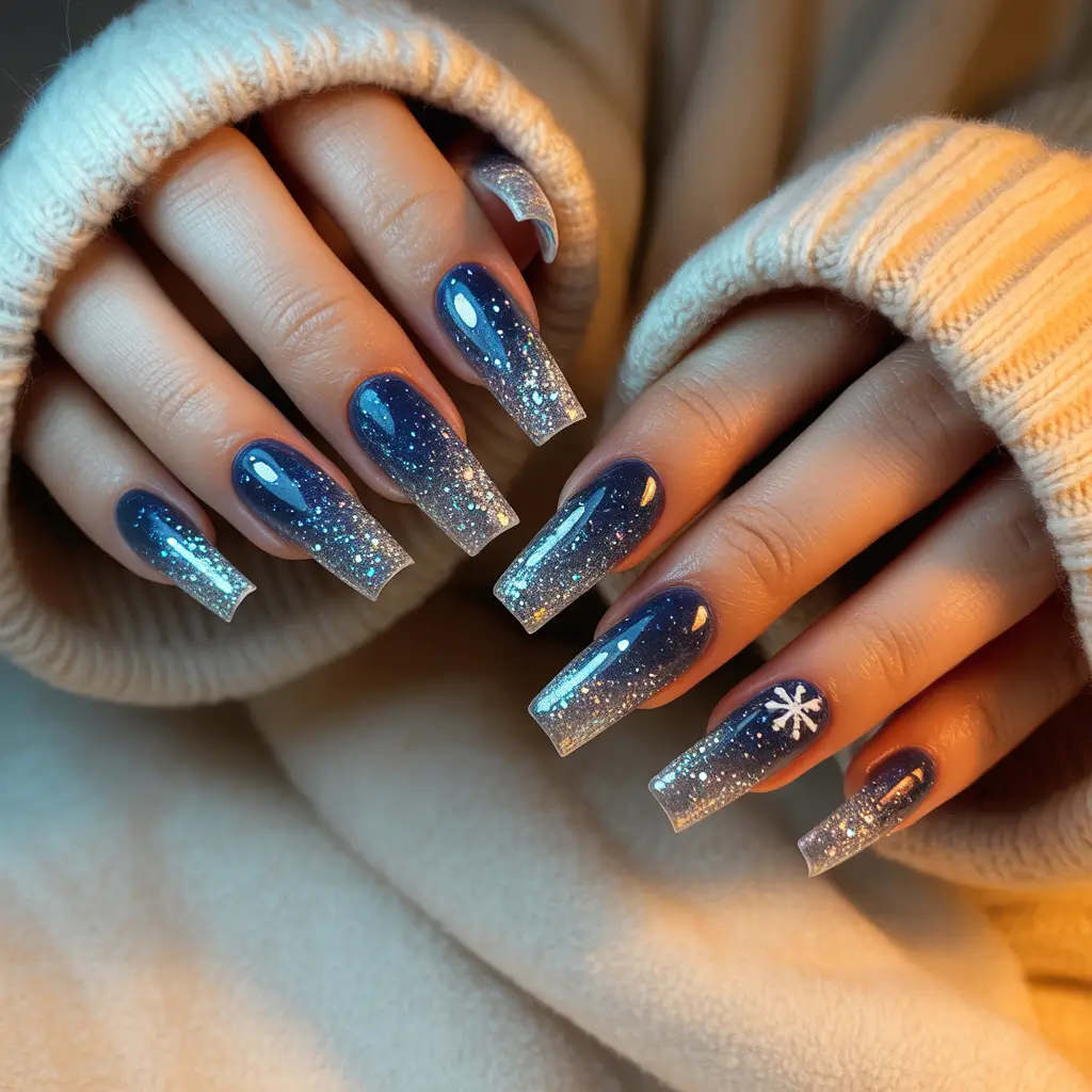 Glitter Gradient Nails