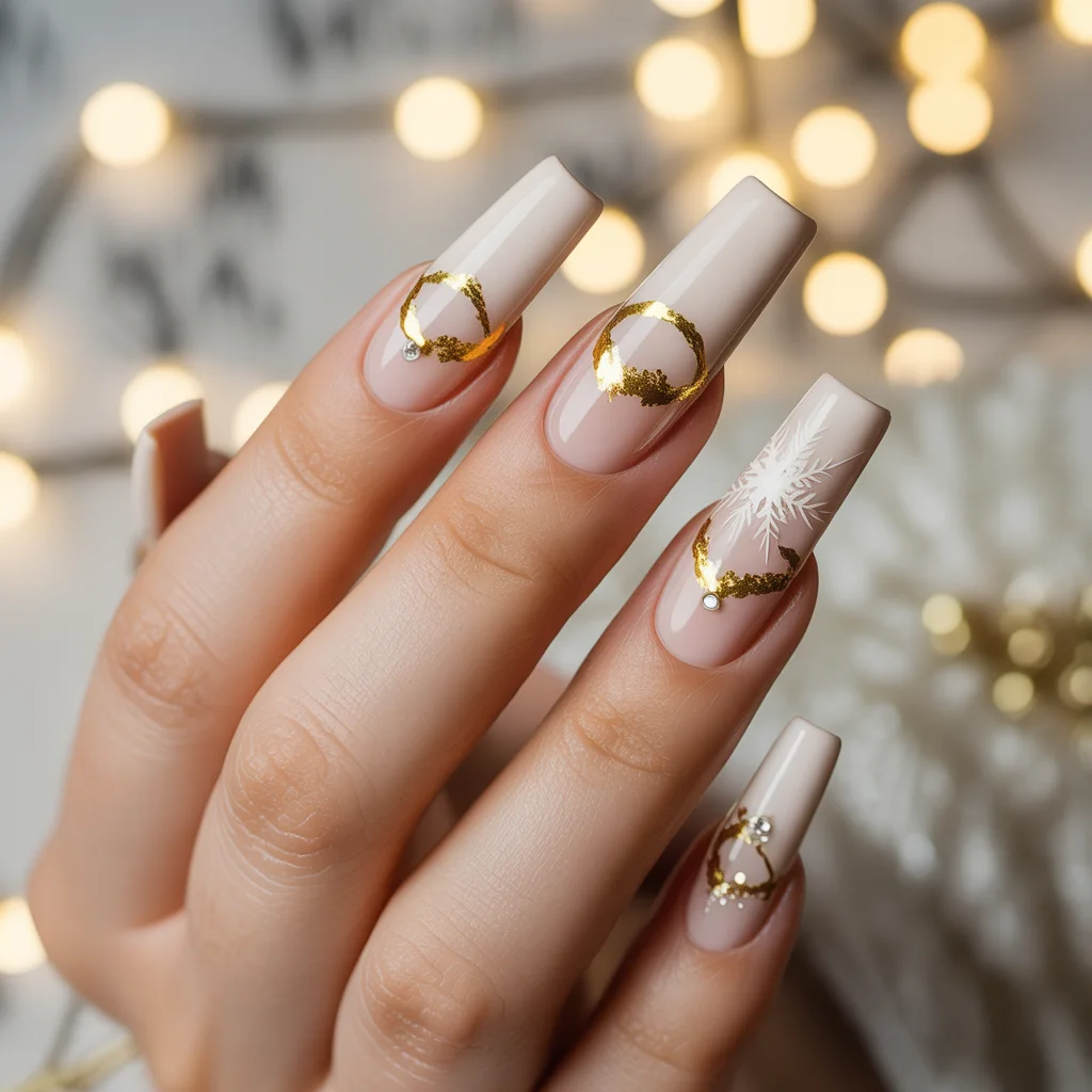 Golden Halo Cuticle Nails
