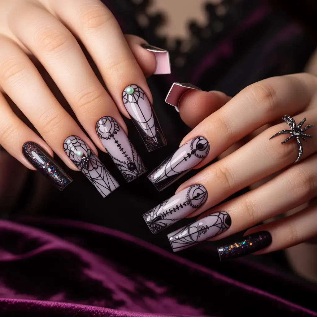 Gothic Lace Nails