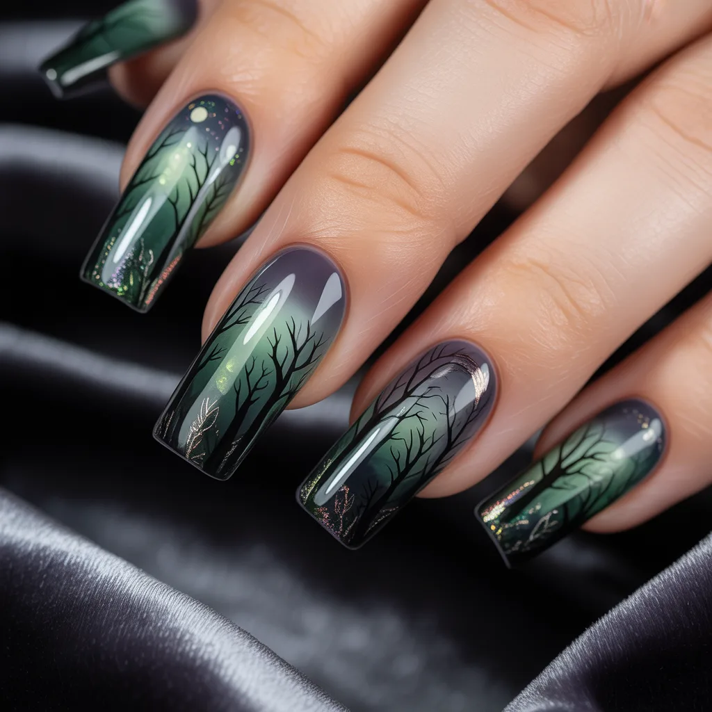 Haunted Forest Nails
