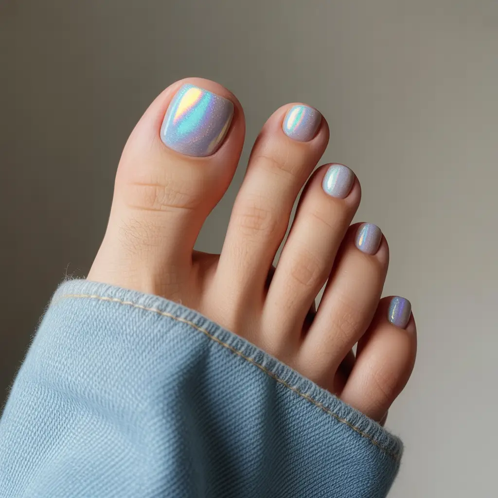 Holographic Snow Nails