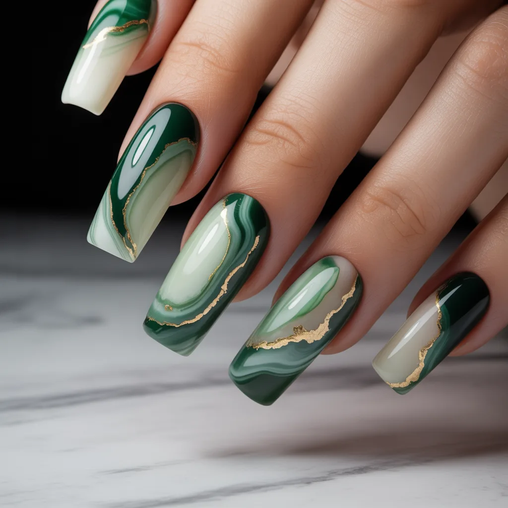 Jade Stone Art Nails