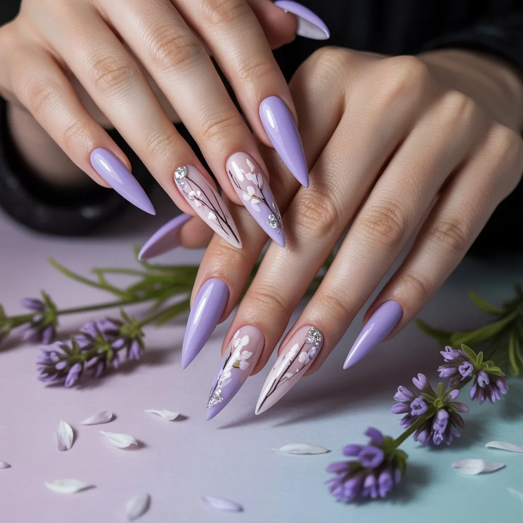 Lavender Breeze Nails