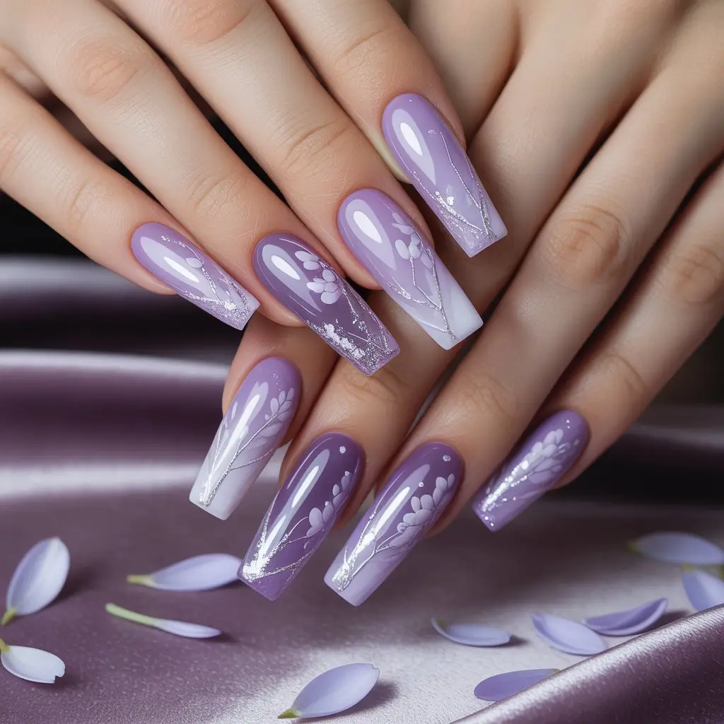 Lavender Frost Nails