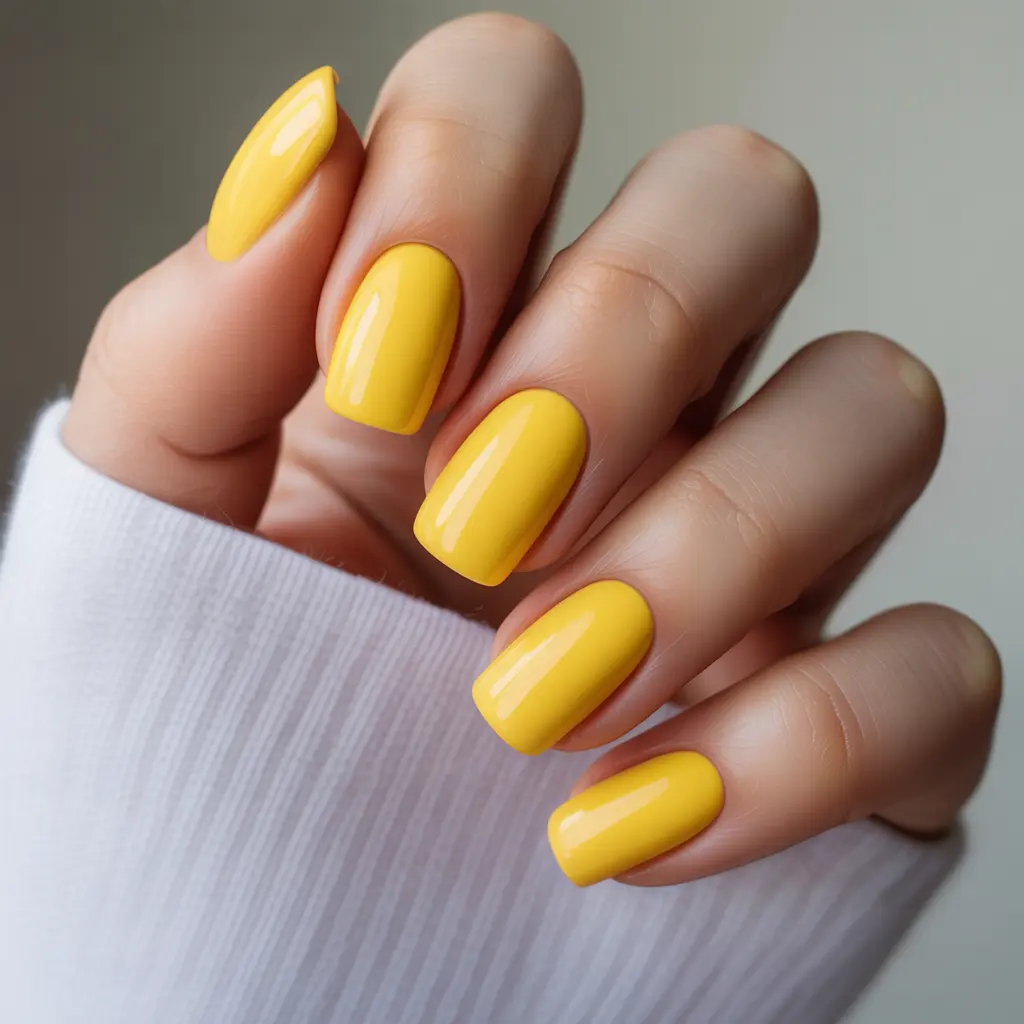 Lemon Drop Yellow Nails  
