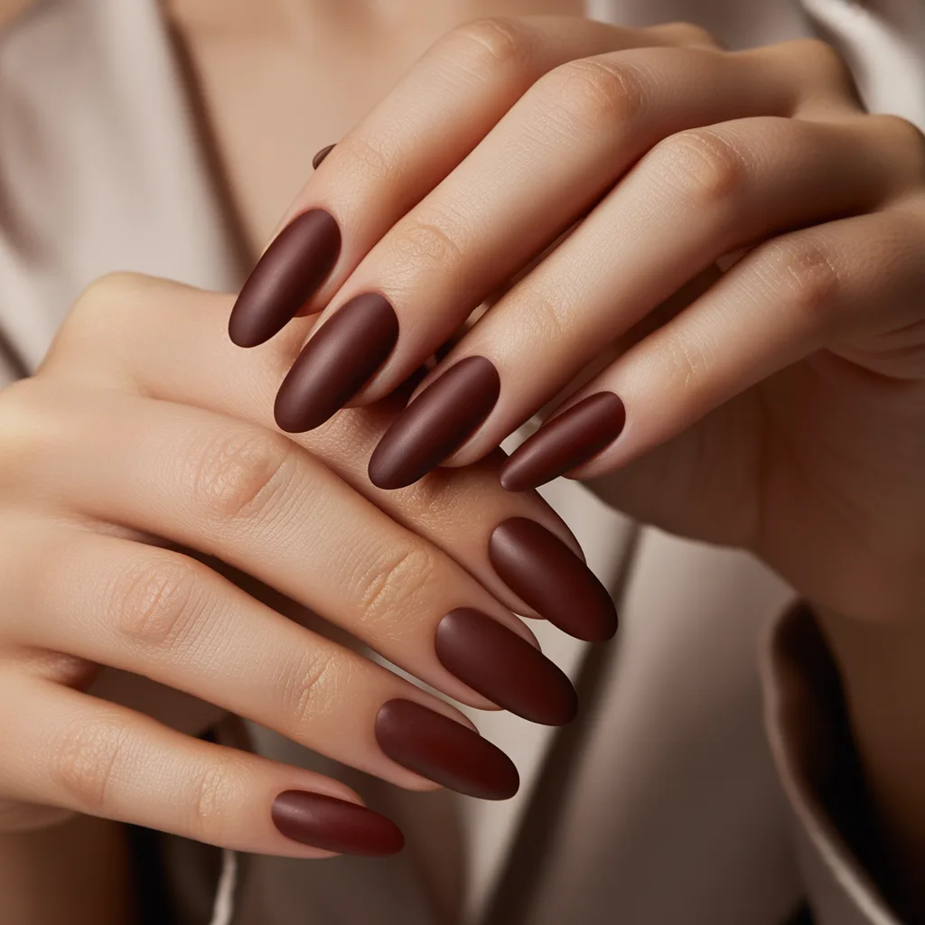 Mahogany Matte Nails