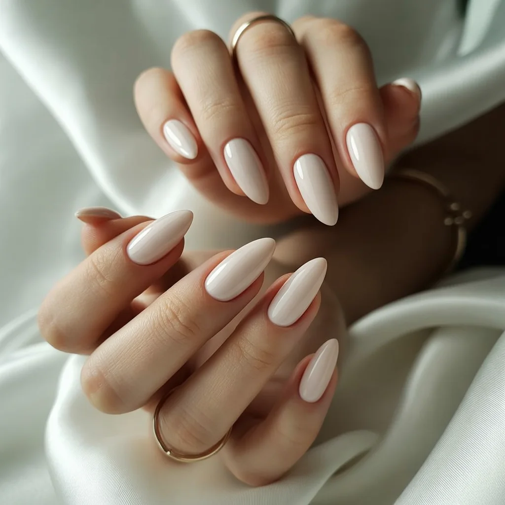 Matte Almond Cream Nails