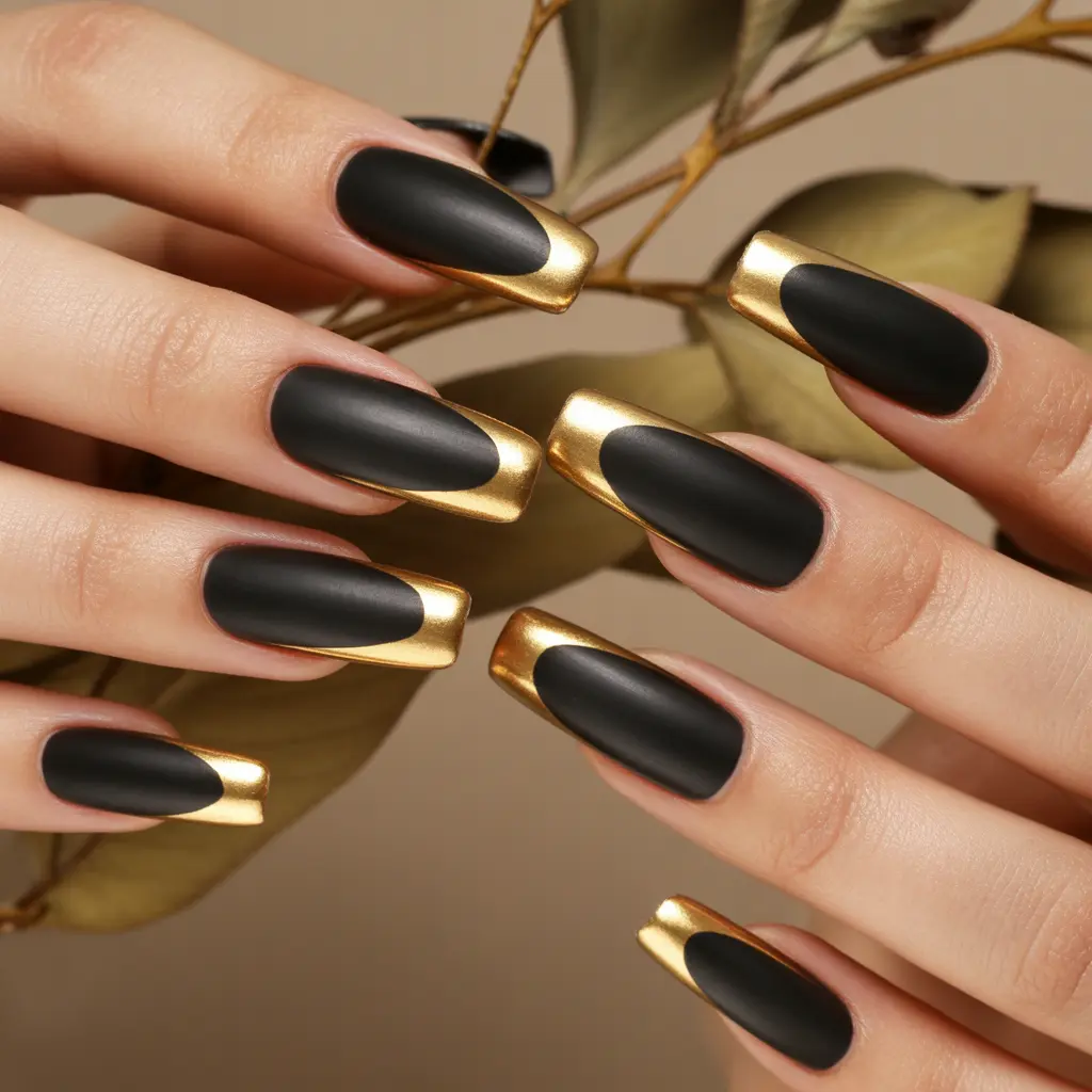 Matte Black with Metallic Edges