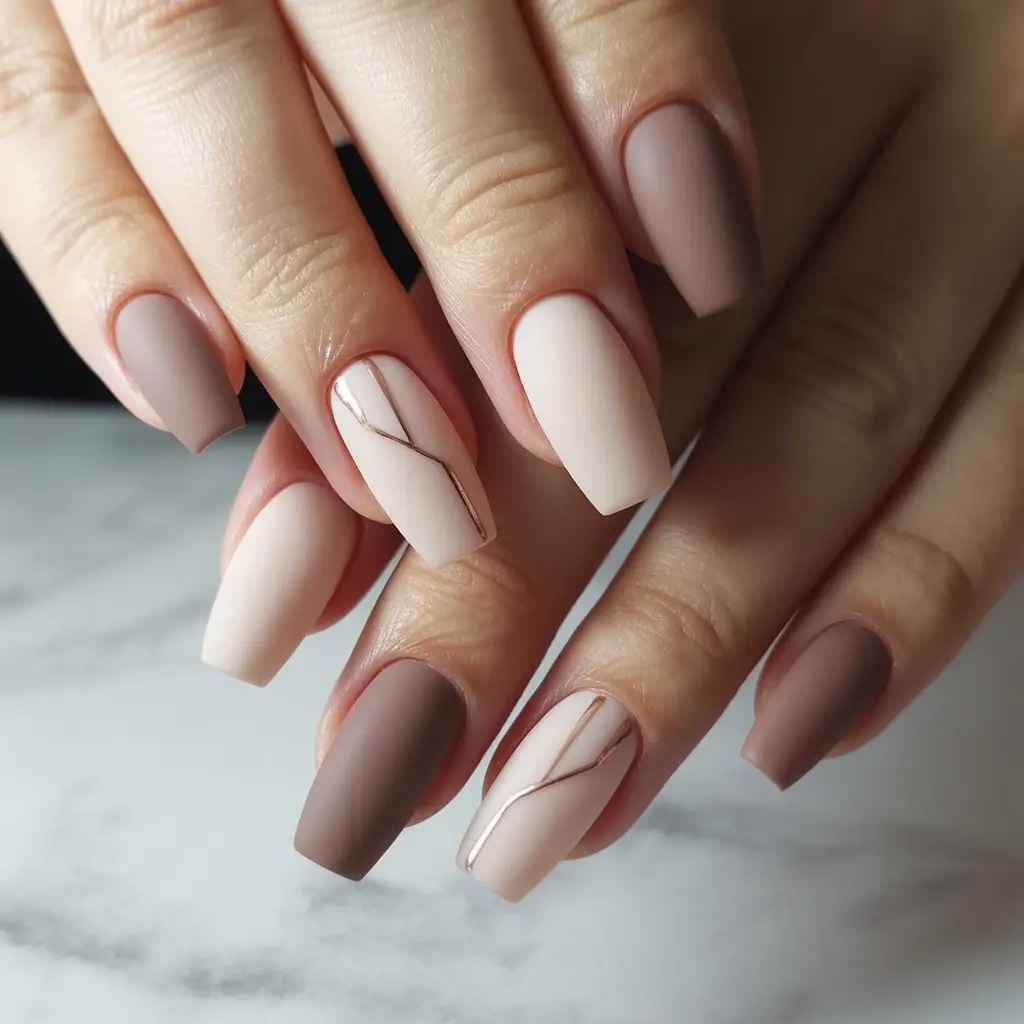 Matte Neutral Nails