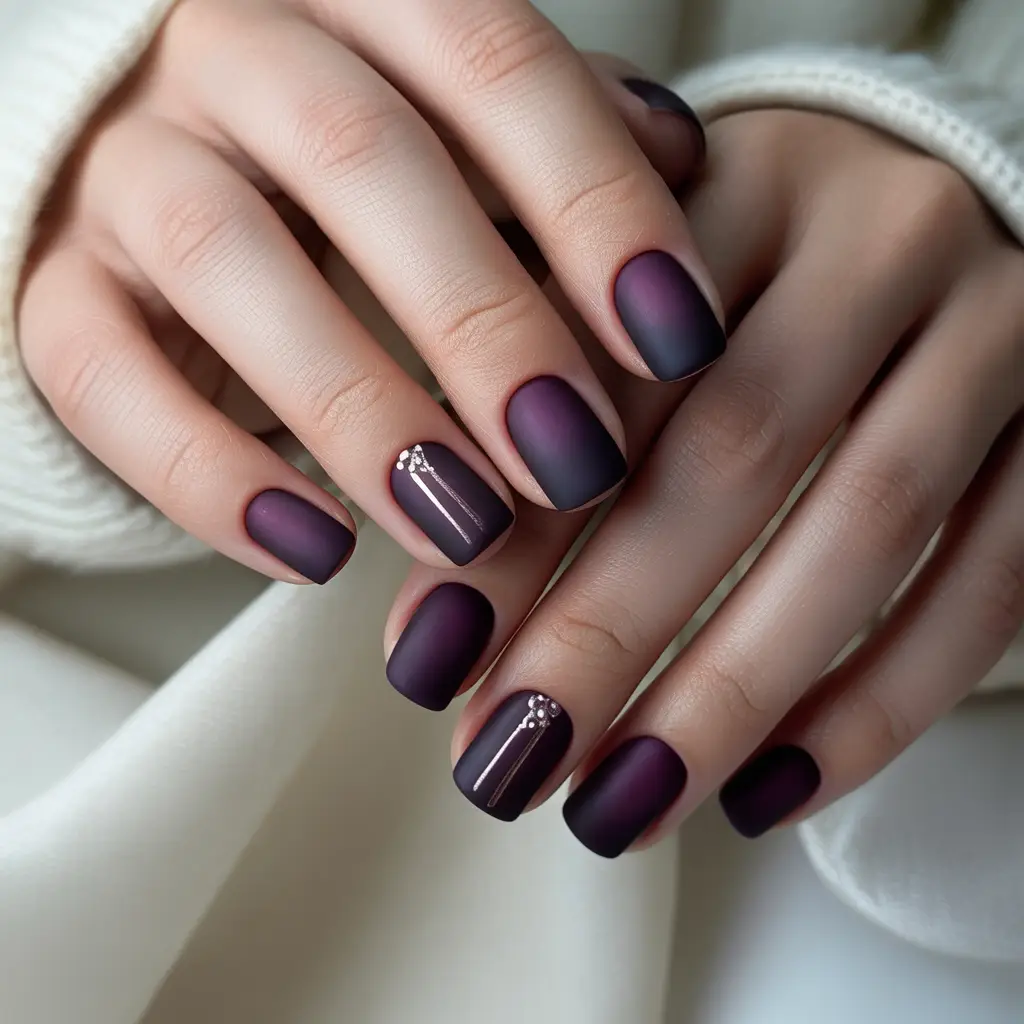 Midnight Plum Soft Nails