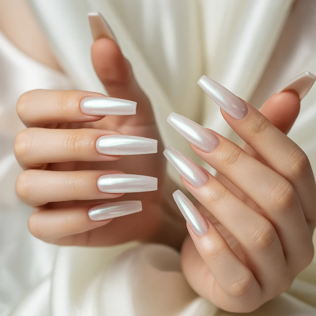 Milky Glow Nails