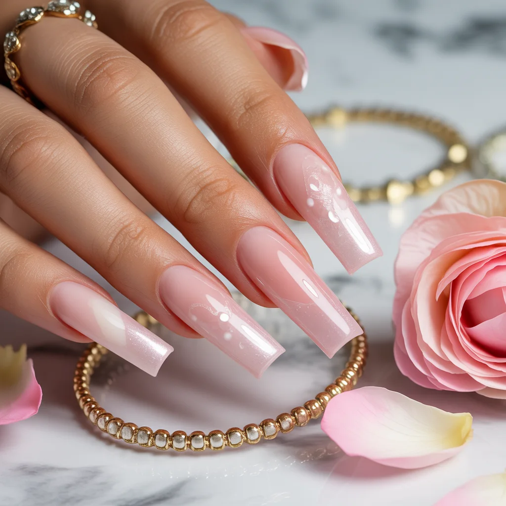 Milky Pink Natural Nails