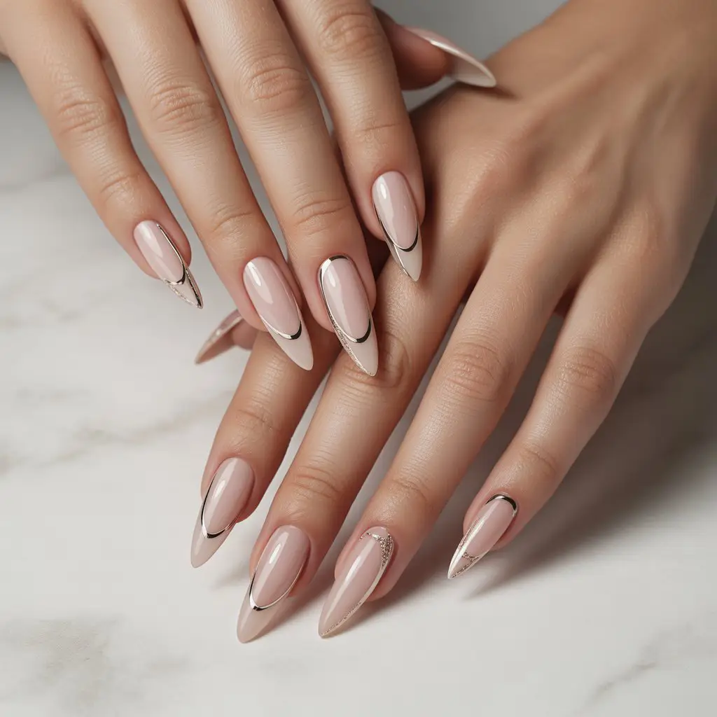 Minimal Metallic Edge Nails