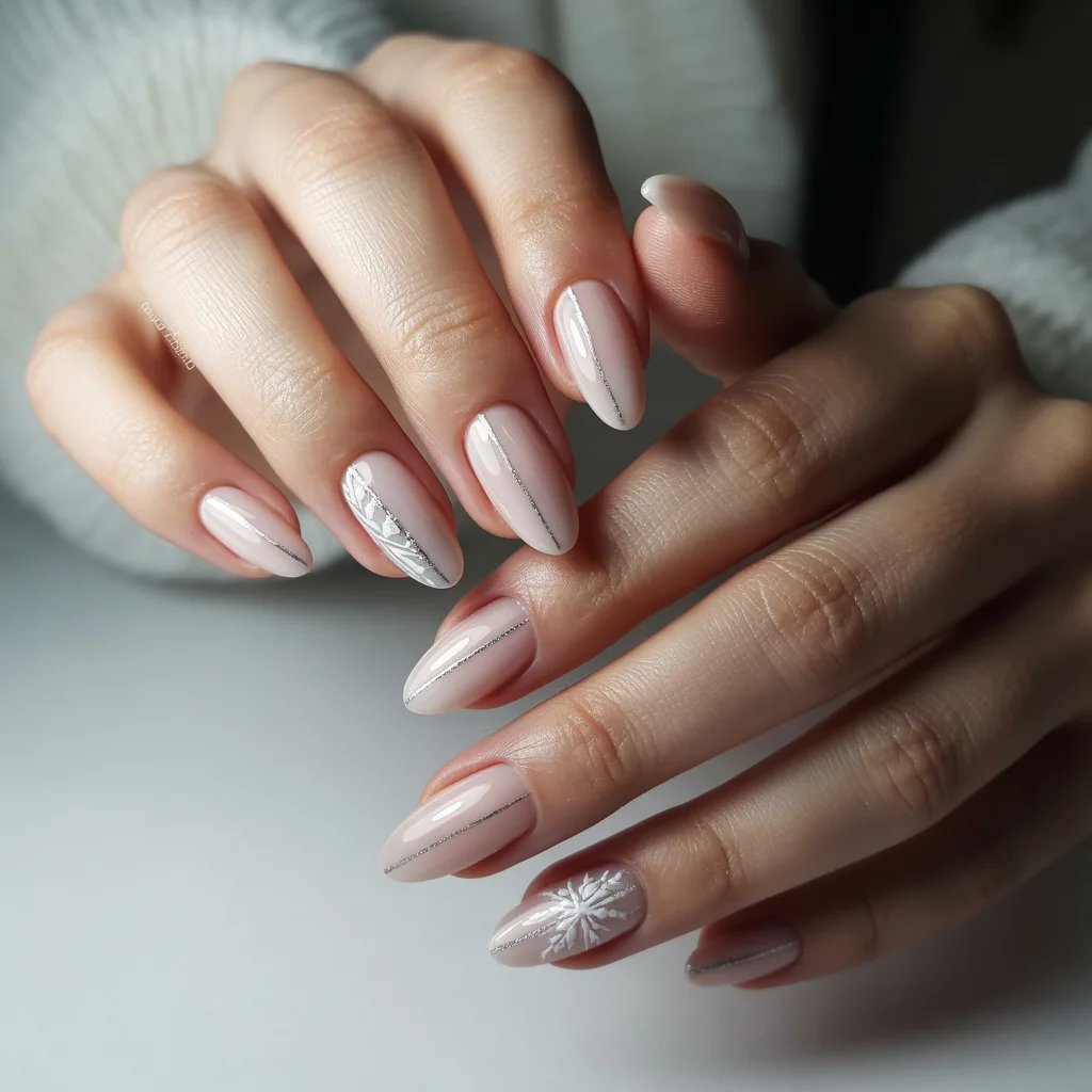 Minimal Silver Line Nails