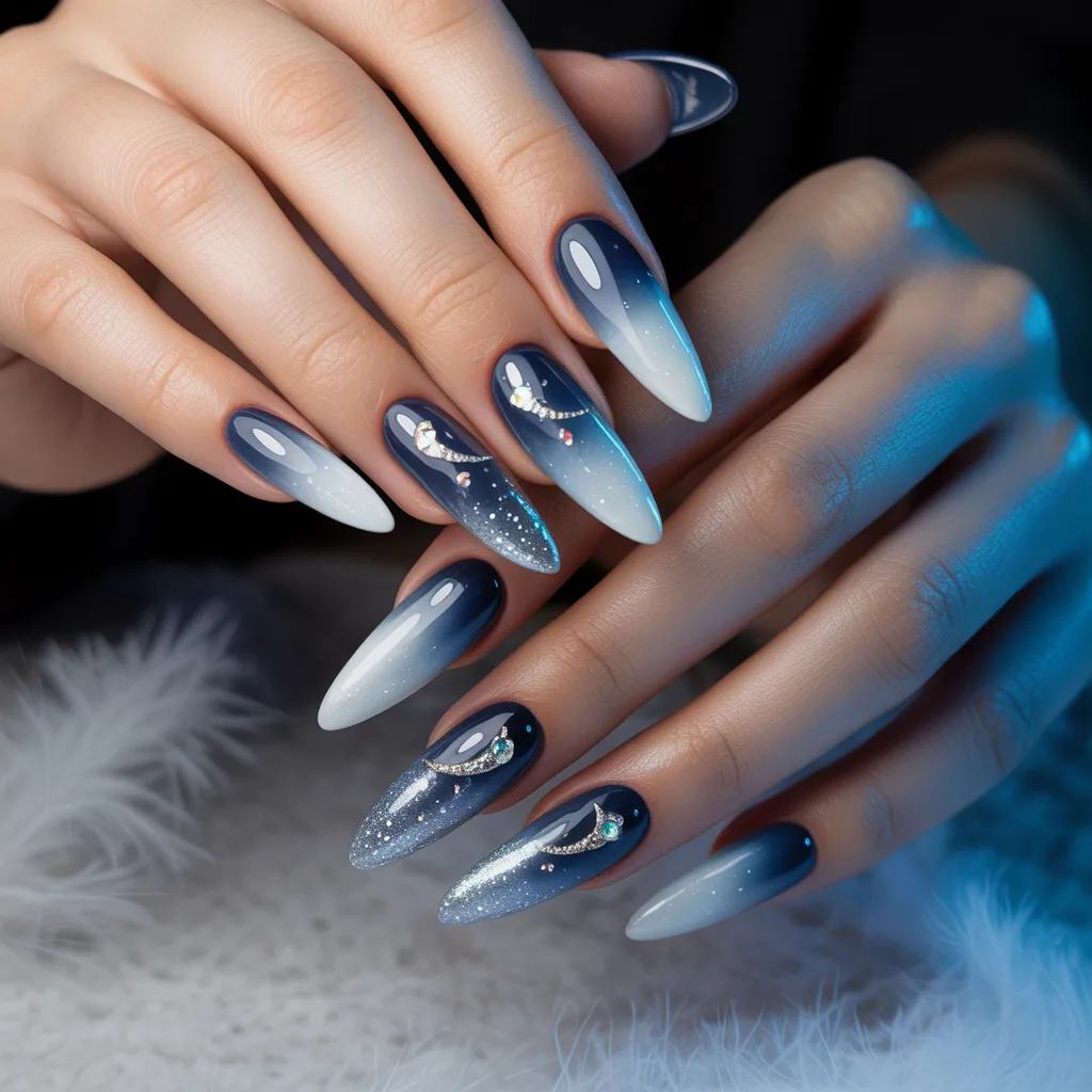 Moonlight Ombre Nails