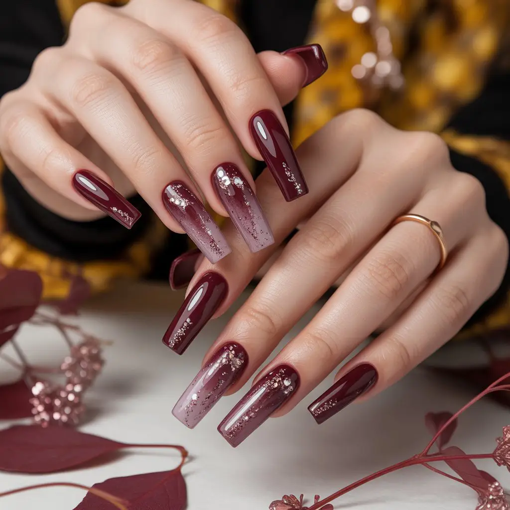 Mulberry Spark Mist Nails