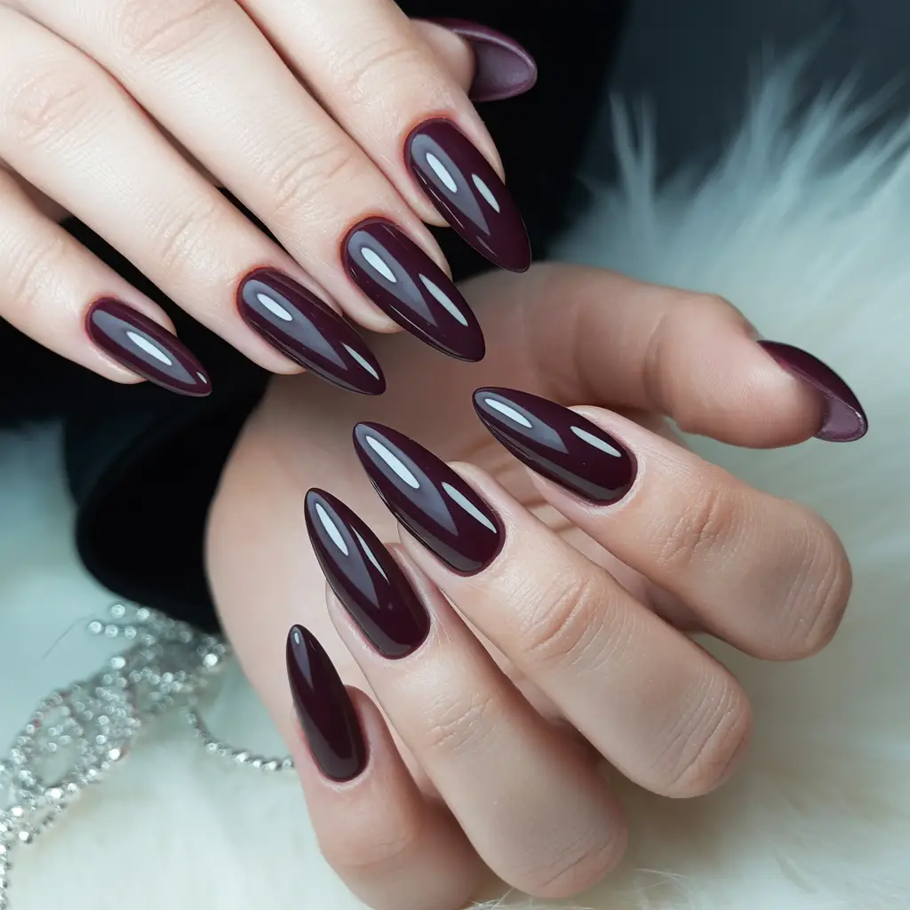 Mulberry Wine Gloss Nails