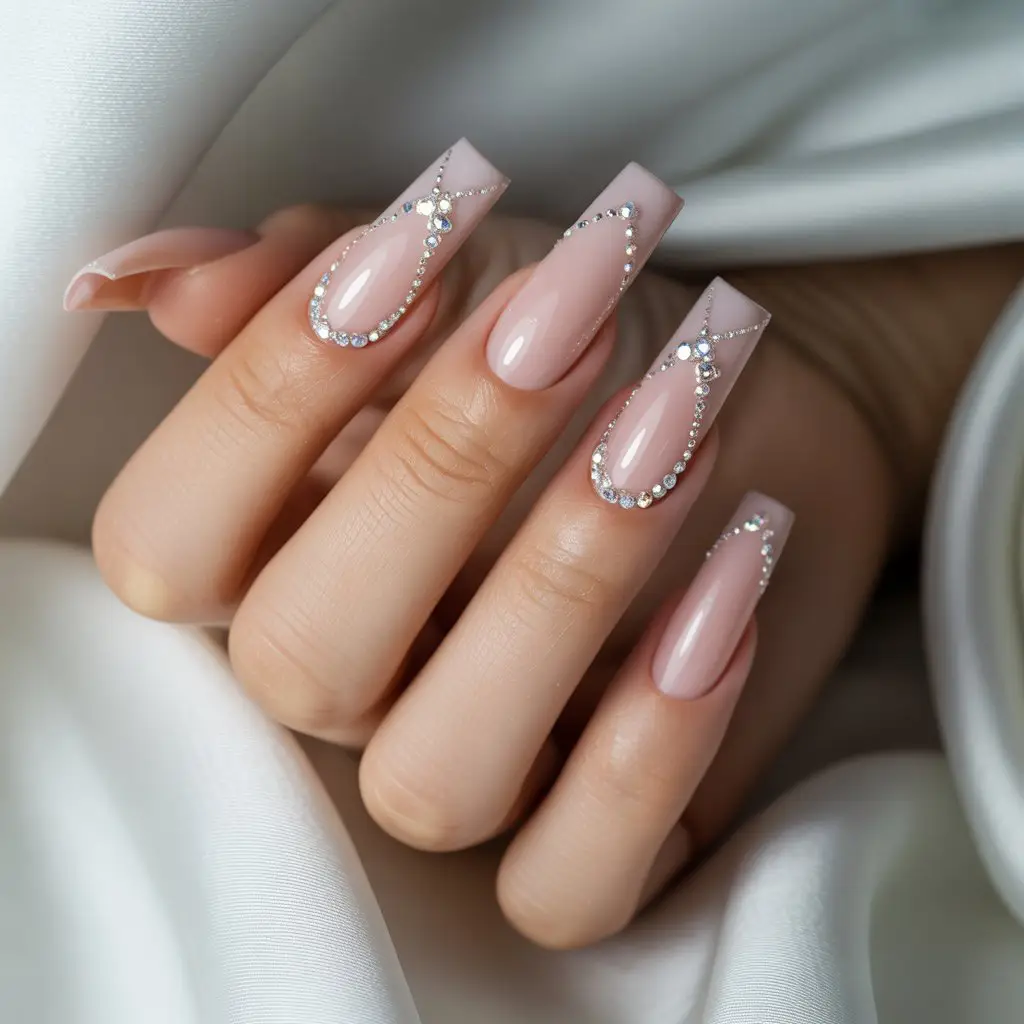 Nude Diamond Shine Nails